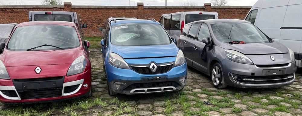 RENAULT SCENIC III рест бампер передній задній б/у запчастини розборка