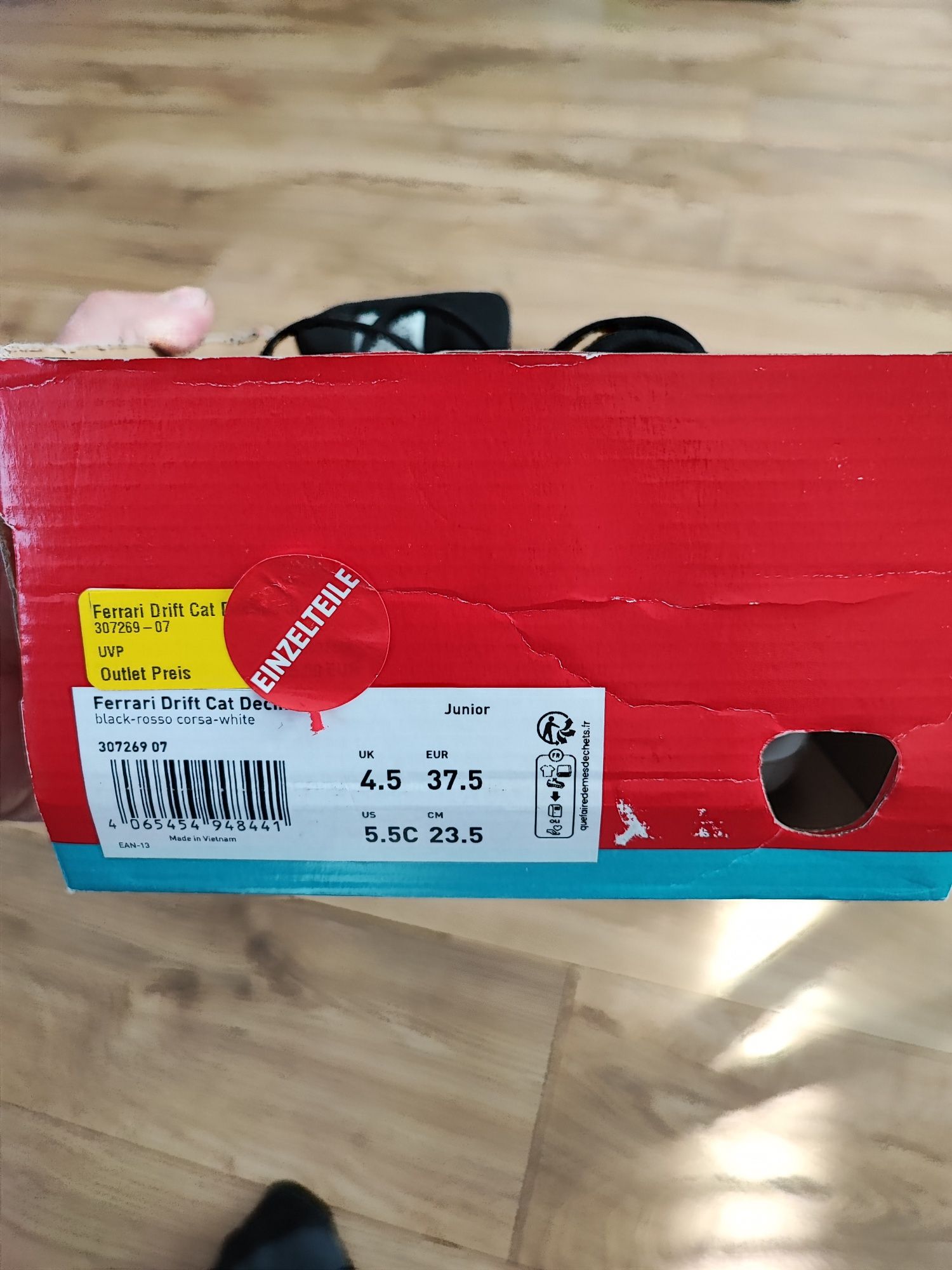 Buty Puma Ferrari Drift Cat Decima Jr. Rozmiar 37,5.