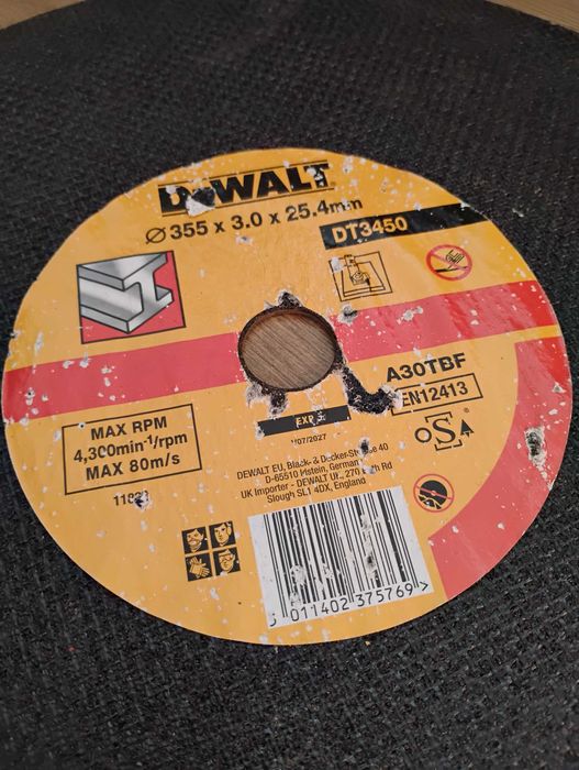 Tarcze do metalu Nowe f.DeWalt  355x3.0x25.4mm 3 szt.cena za całość
