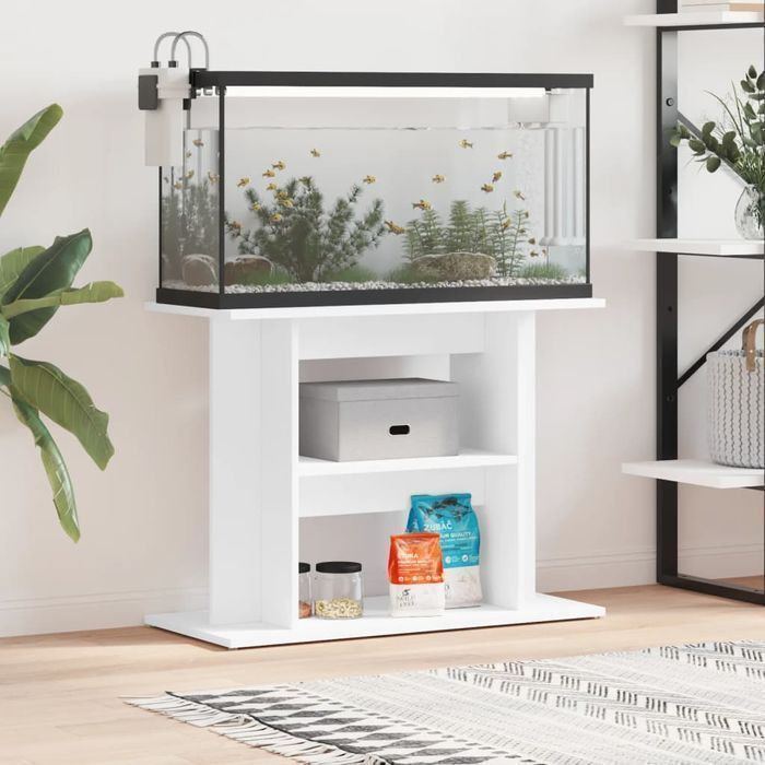 Szafka pod akwarium, biała, 80x35x60 cm - elegancka