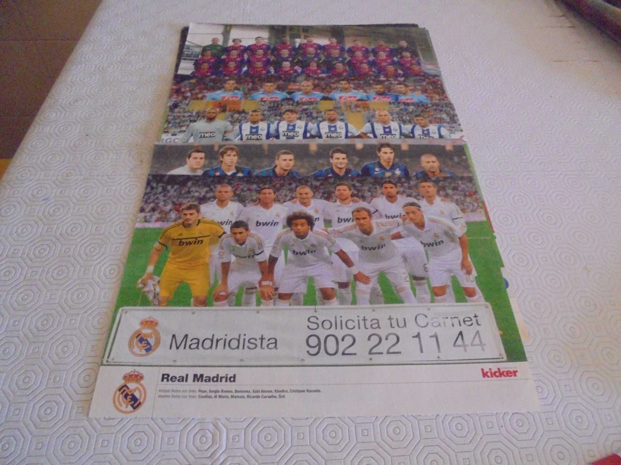 Posters (21,5 X 30) de equipas de futebol na Champions League 2011-12