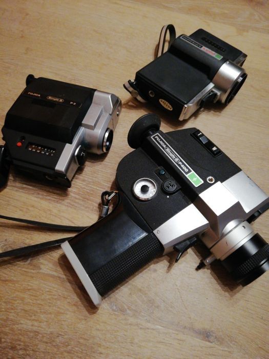 Lote de 3 câmaras de filmar vintage Fujica 8mm