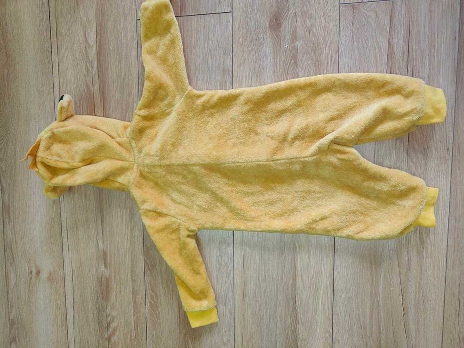 pomarańczowy ciepły  pajacyk przebranie Simba Primark 74 cm