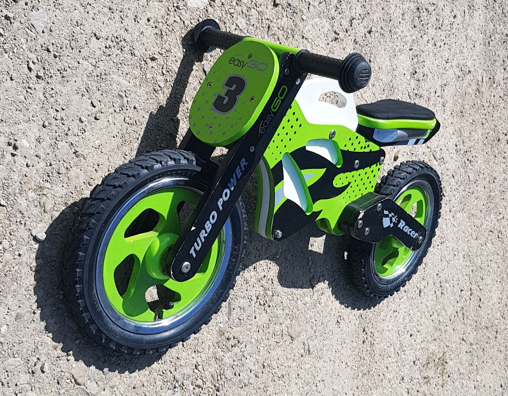 Motocykl dla malucha – rowerek biegowy drewniany Turbo Power