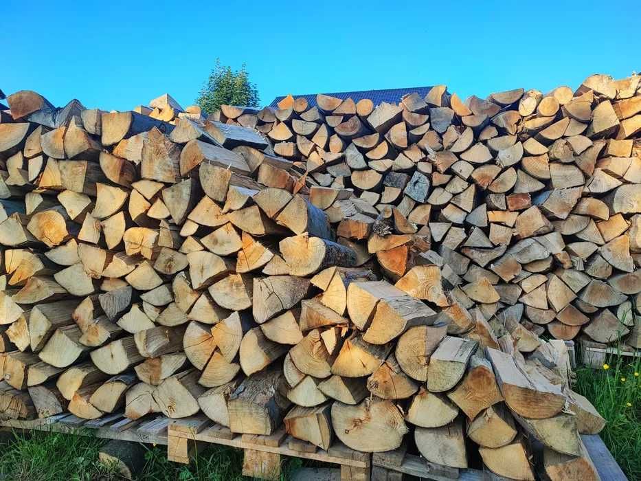 Drewno kominkowe, opałowe, zrzyna buk, dąb, brzoza, sosna