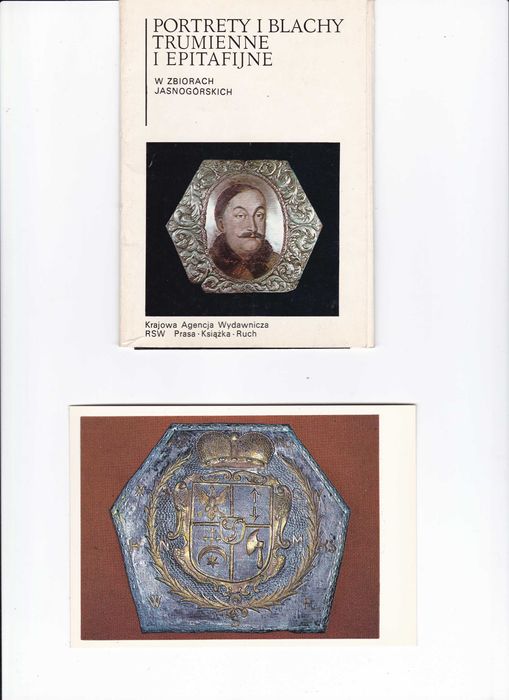 Portrety i blachy trumienne i epitafijne zestaw 9 pocztówek w obwoluci