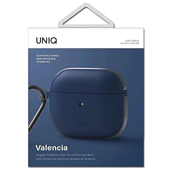 Etui UNIQ Valencia na AirPods 3 - niebieskie