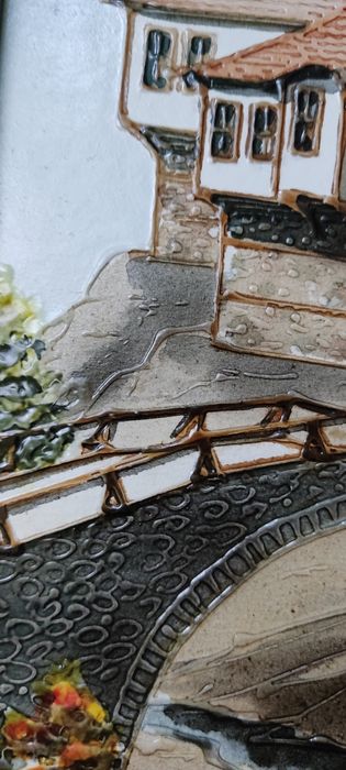 Stary obraz ręcznie malowany - sygnowany