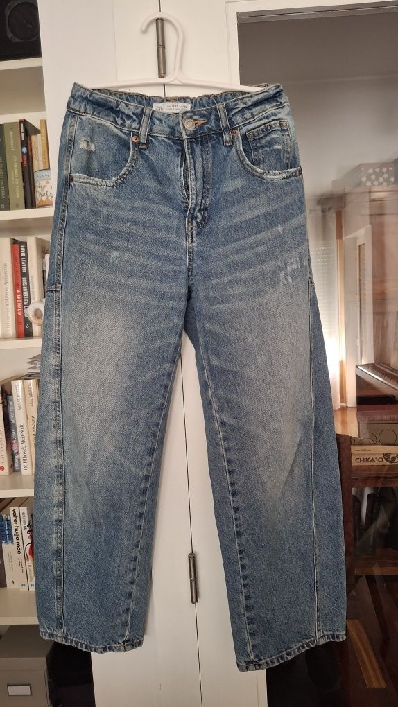 Calça de ganga menina corte "mom"
