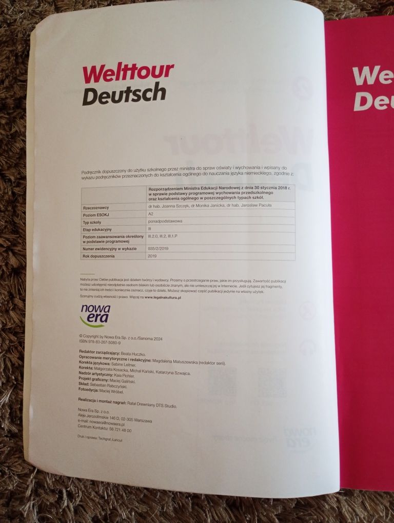 Welttour Deutsch 2 edycja 2024 2 liceum język niemiecki