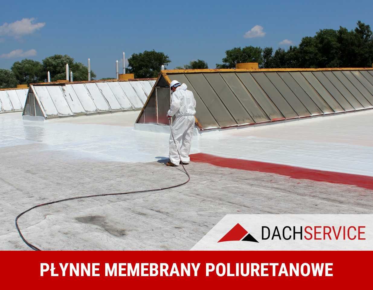 Naprawa dachów z papy, hydroizolacje gumą w płynie - Dach Service