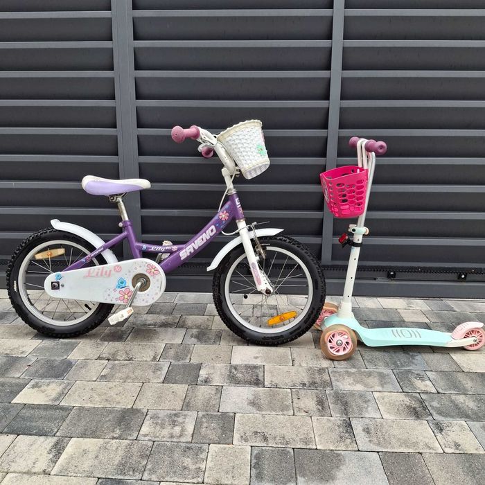 rowerek dziecięcy + hulajnoga gratis + dodatki