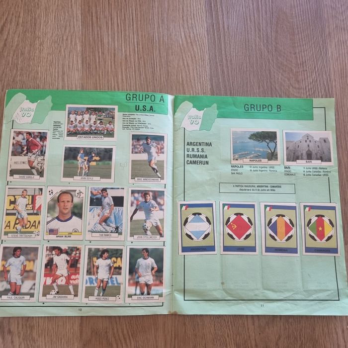 Caderneta Panini Futebol Italia 90 completa