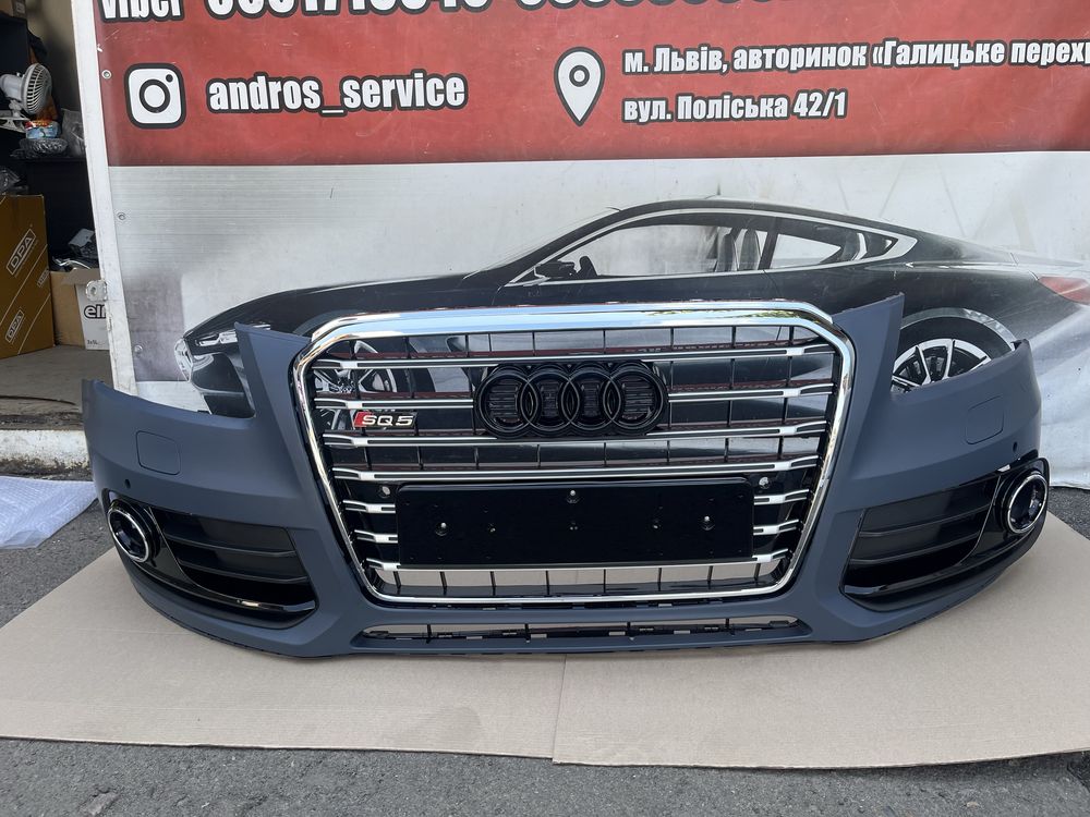 Бампер audi q5 2012-2016 бампер ауді ку5 рест бампер взборі audi q5