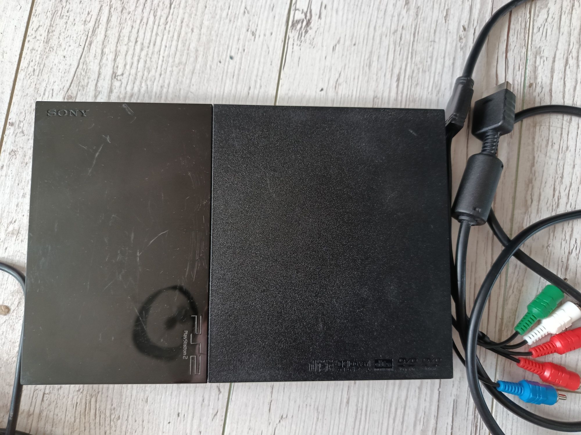 PlayStation 2 slim chip modbo ps2 + pad + kabel tv compone