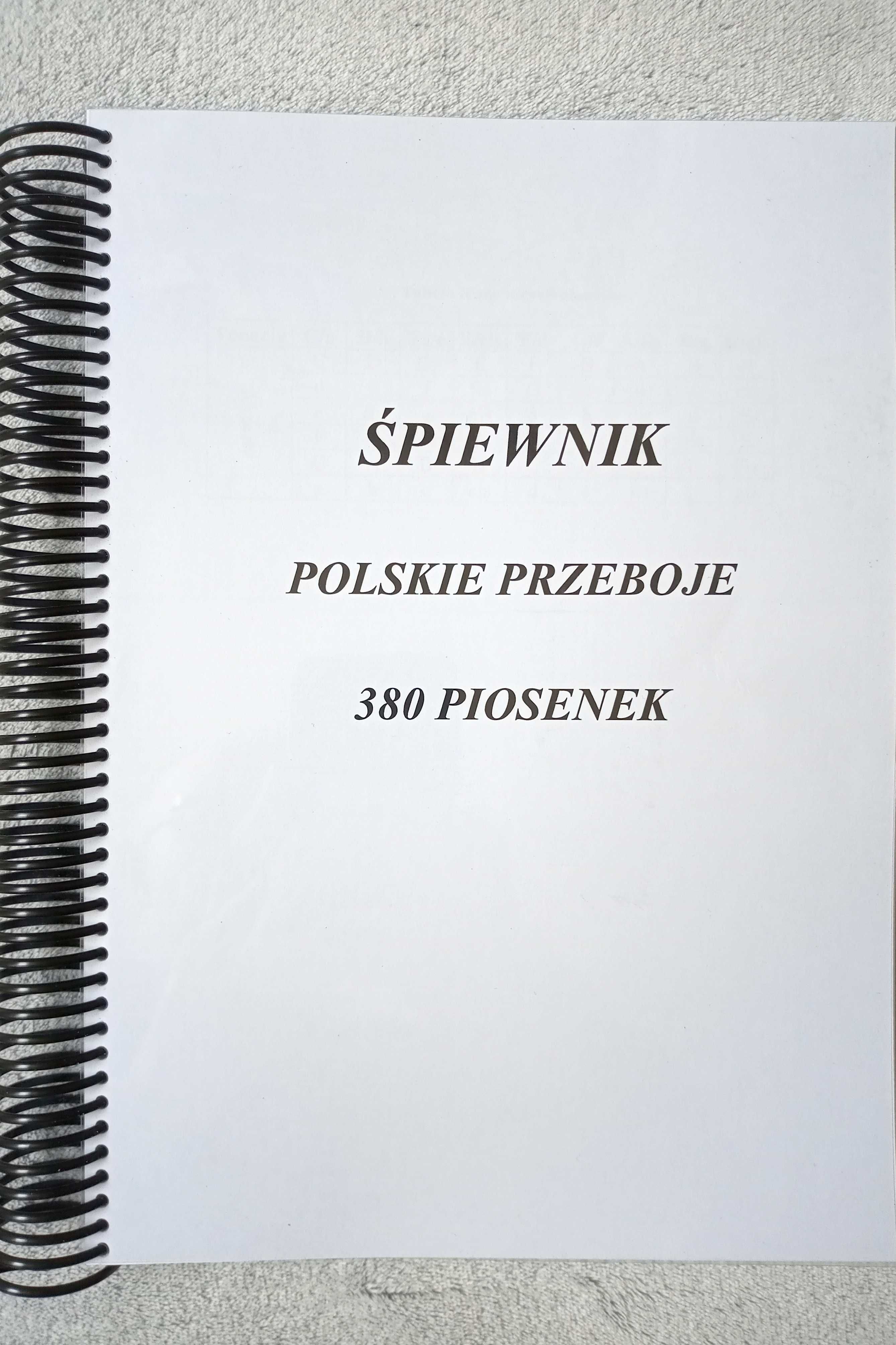 380 piosenek, śpiewnik polski, akordy, A4