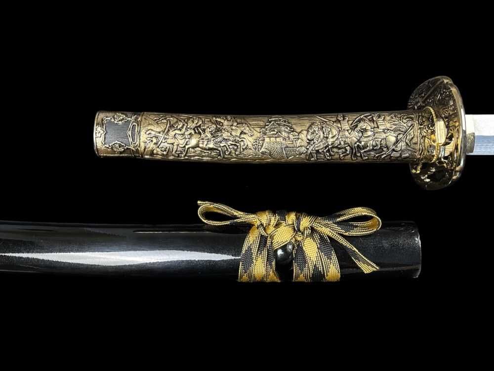 grawerowana katana JAPOŃSKA MASAMUNE ODA miecz samurajski 180 +STOJAK