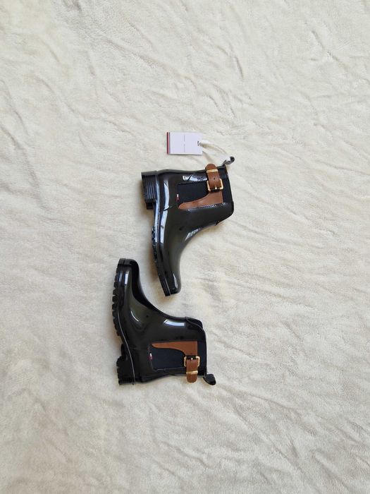 Nowe czarne kalosze damskie Tommy Hilfiger rozmiar 38 z metką