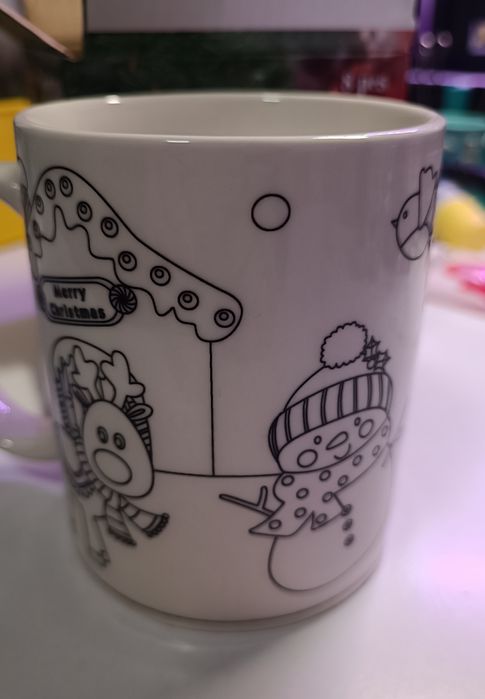 Різдвяний набір. Новорічна. Кружка - розмальовка , чашка - розмальовка