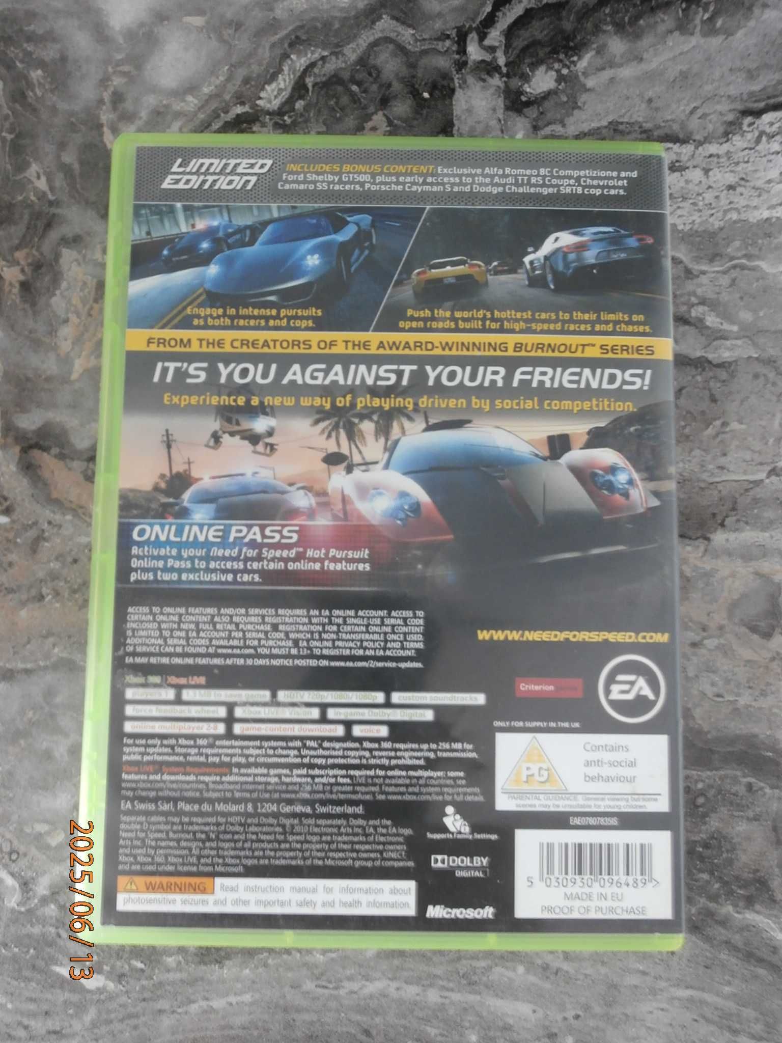 Gra na Xbox 360 NEED for SPEED Hot Pursuit Limited Edition