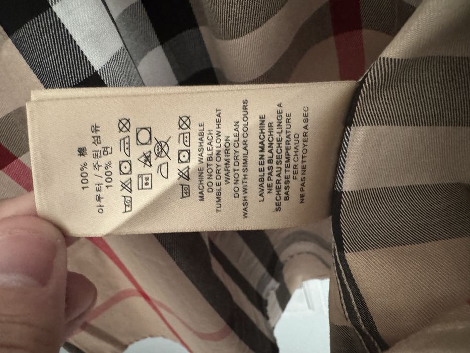 Camisa xadrez burberry