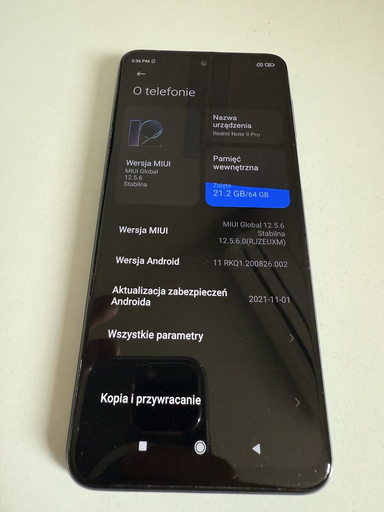 Xiaomi Redmi Note 9 Pro 64gb Blue Idealny