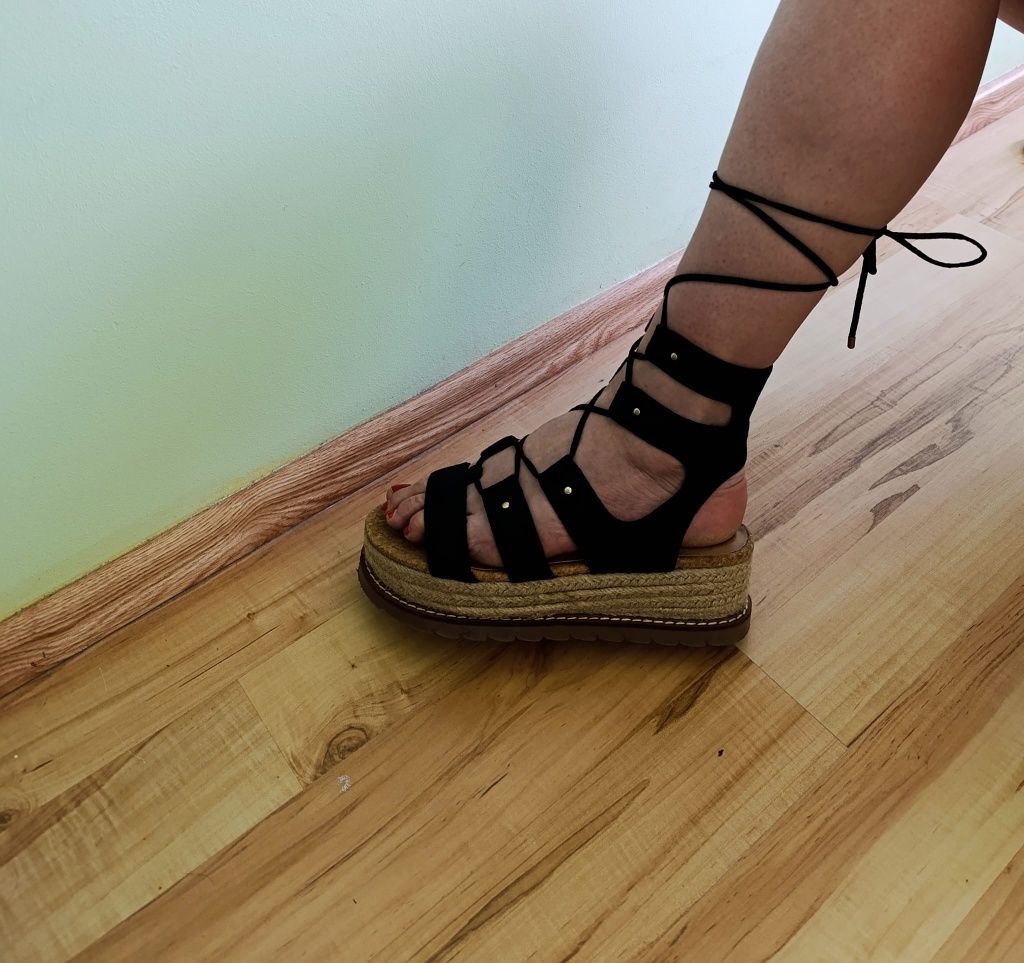 Espadryle buty sznurowane