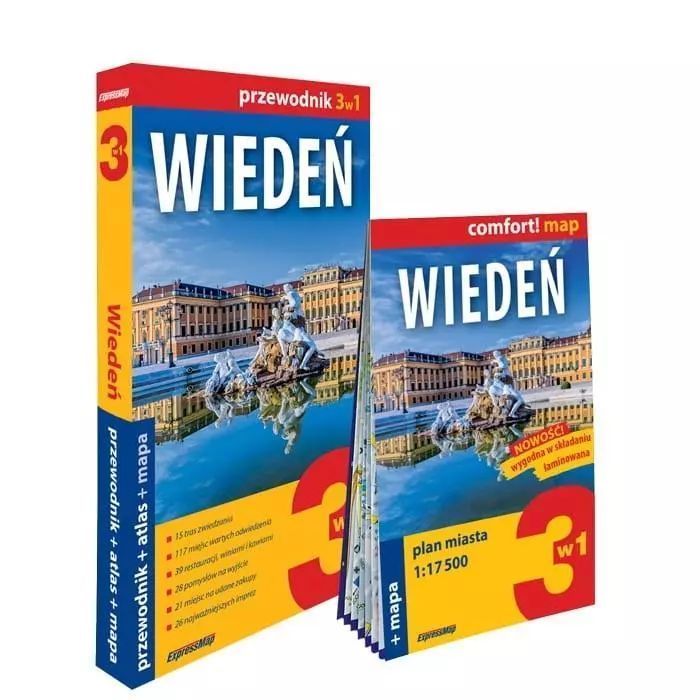 Comfort! map Wiedeń 3w1 przewodnik+atlas+mapa. ExpressMap