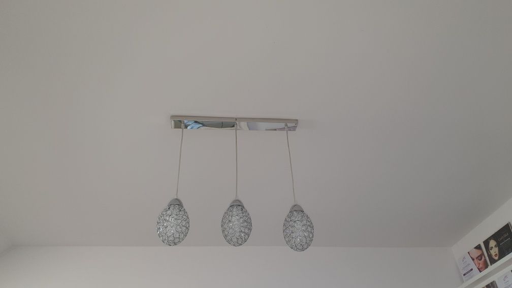 Lampa wisząca, żyrandol kryształy jajo