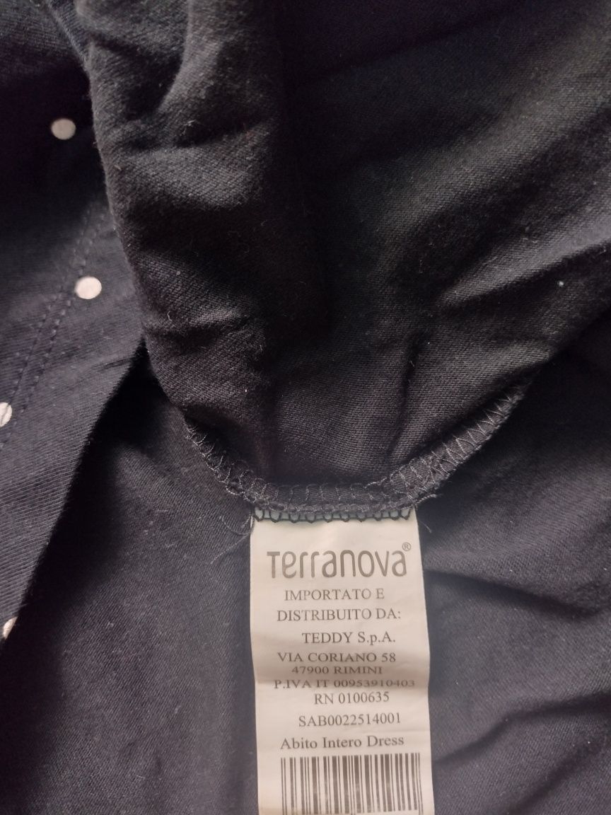 Sukienka Terranova czarna w kropki S