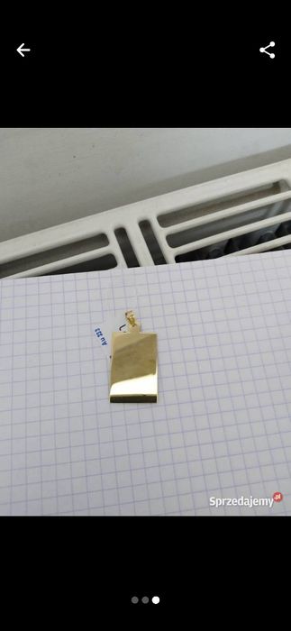 Złota Nowa zawieszka bez wzoru pr.333.wys.37mm