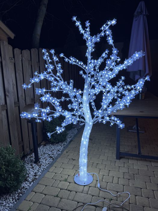 Drzewko świecące led efekt flash duże drzewo świecące 180 cm ozdoby