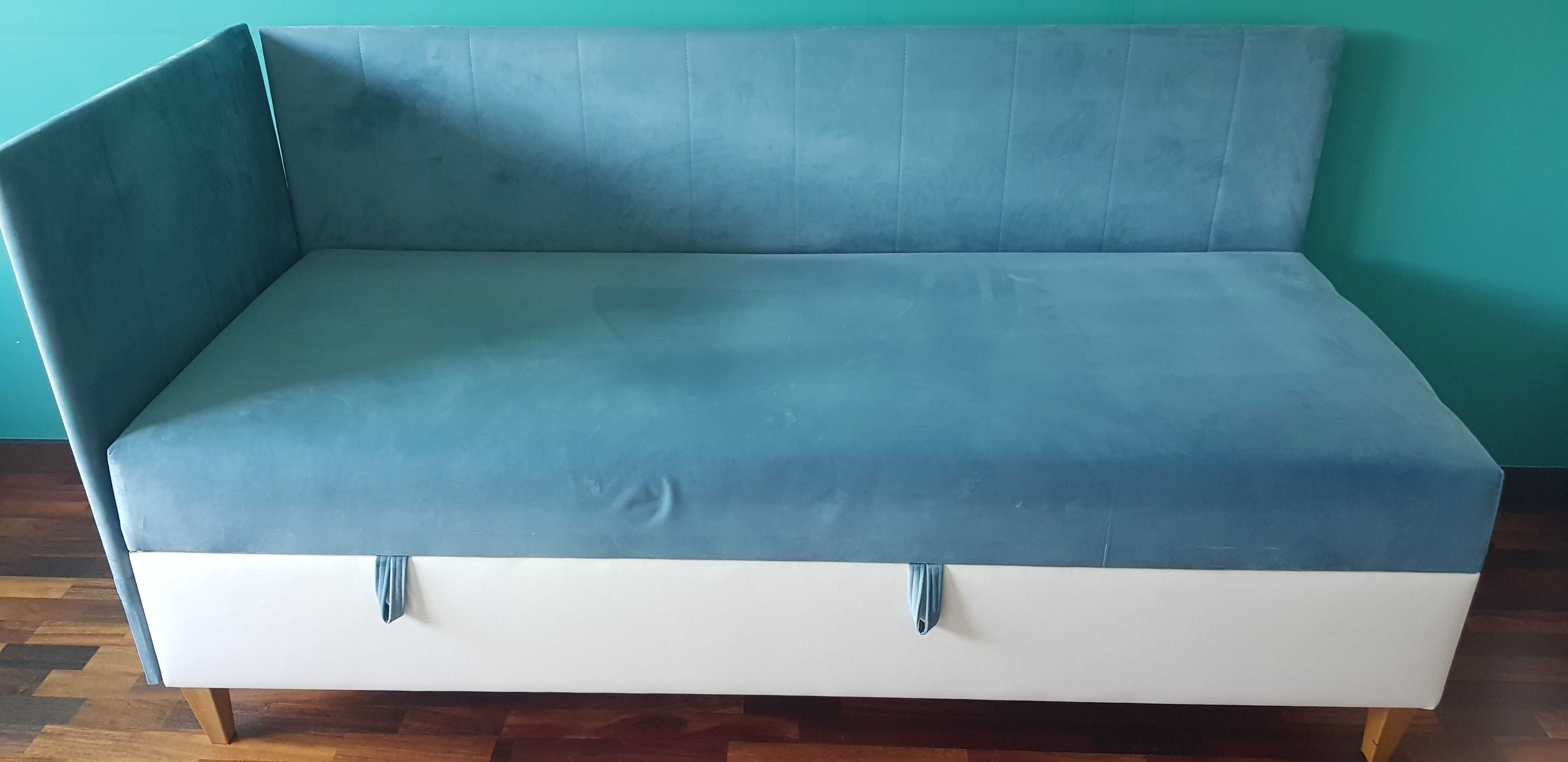 Łóżko tapicerowane 80x200 materac kieszeniowy 2-letnie jak nowe czyste