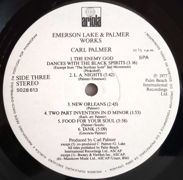 Emerson, Lake & Palmer - - - - - Works-Volume 1 - - - - - 2 X LP