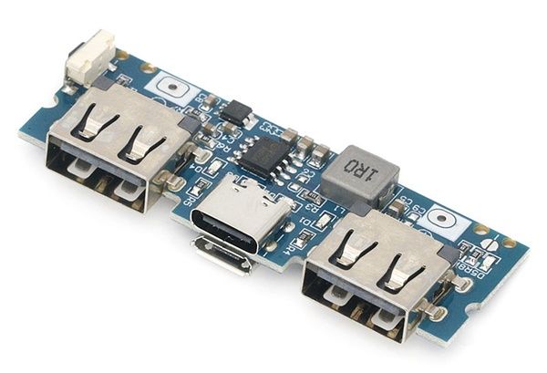Плата контроллер LX-LBU2C для PowerBank, USB, Micro/Type-C USB 5В, 2,4