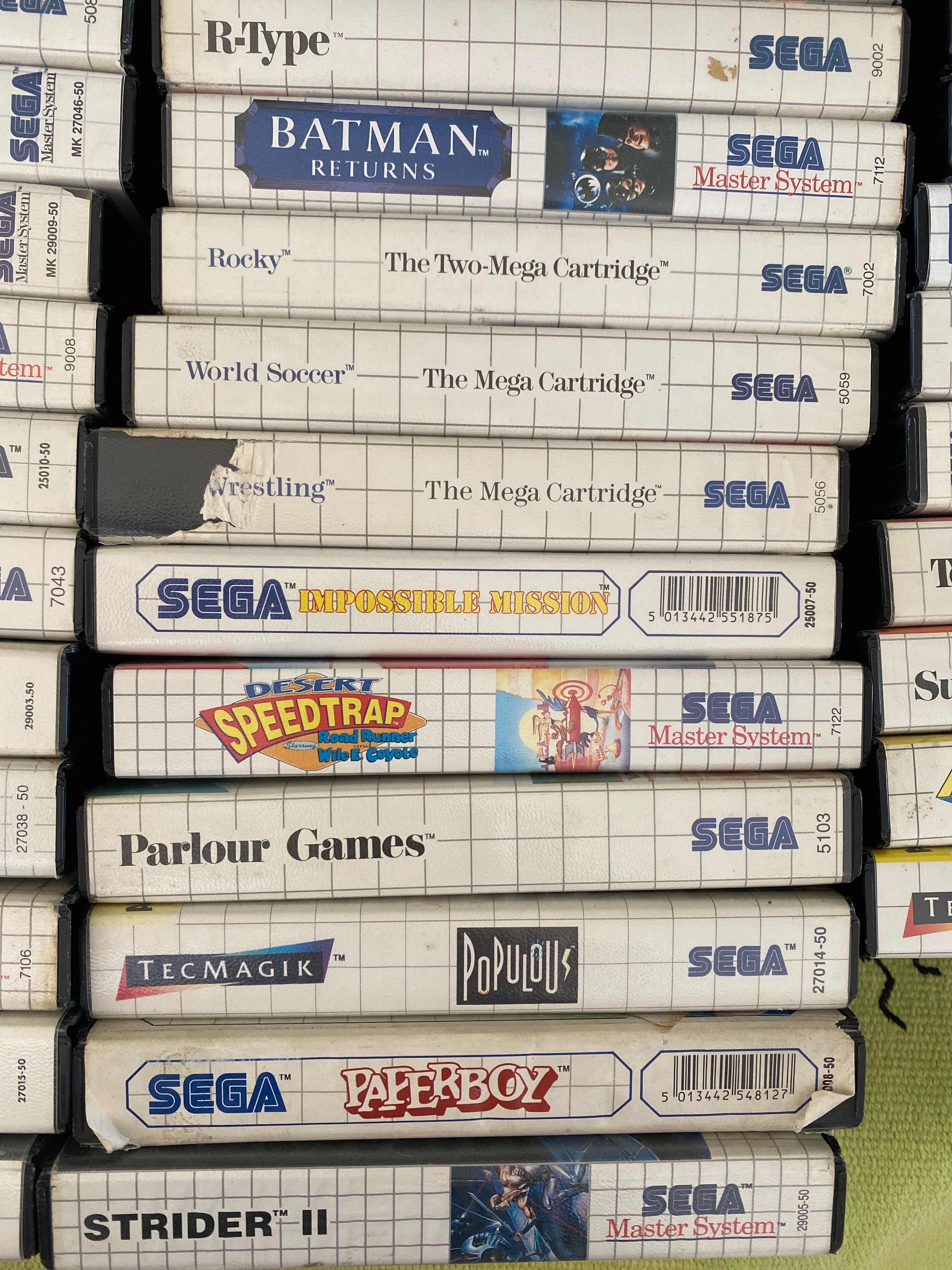 Sega Master System -  10 jogos - todos com caixa