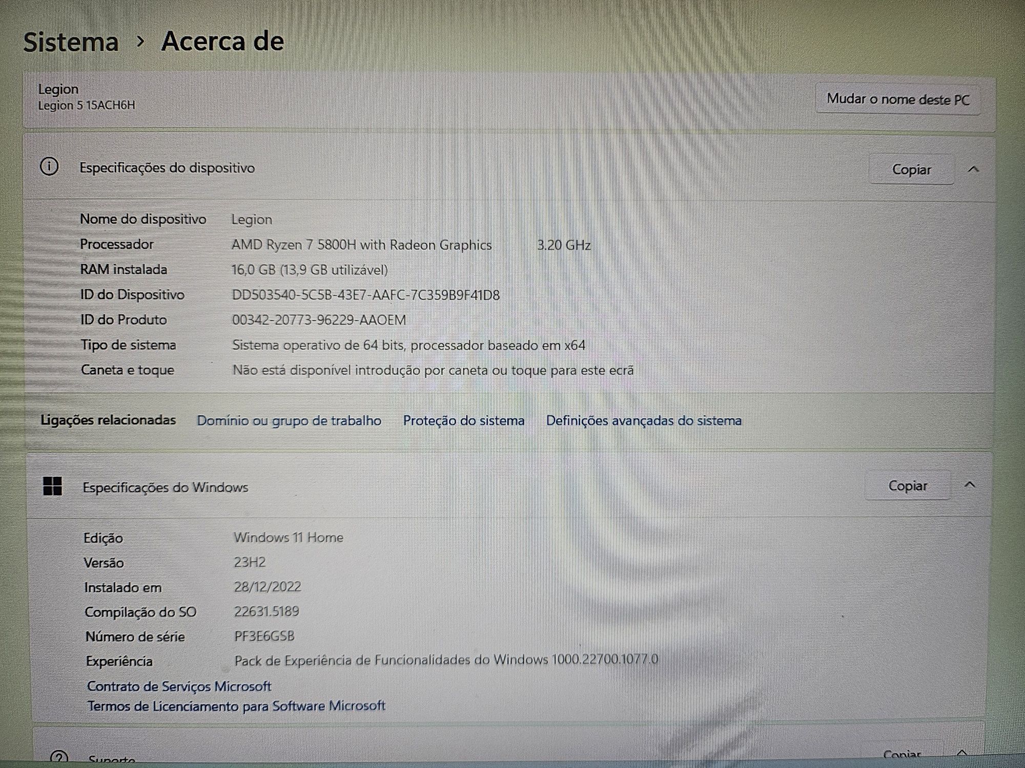 Lenovo legion ryzen 7