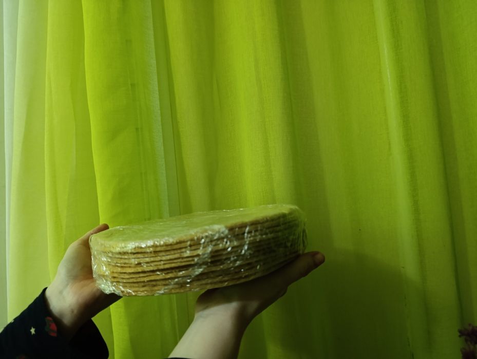 Коржі для торта медовик,Спартак,Наполеон.Заготовки для горішків