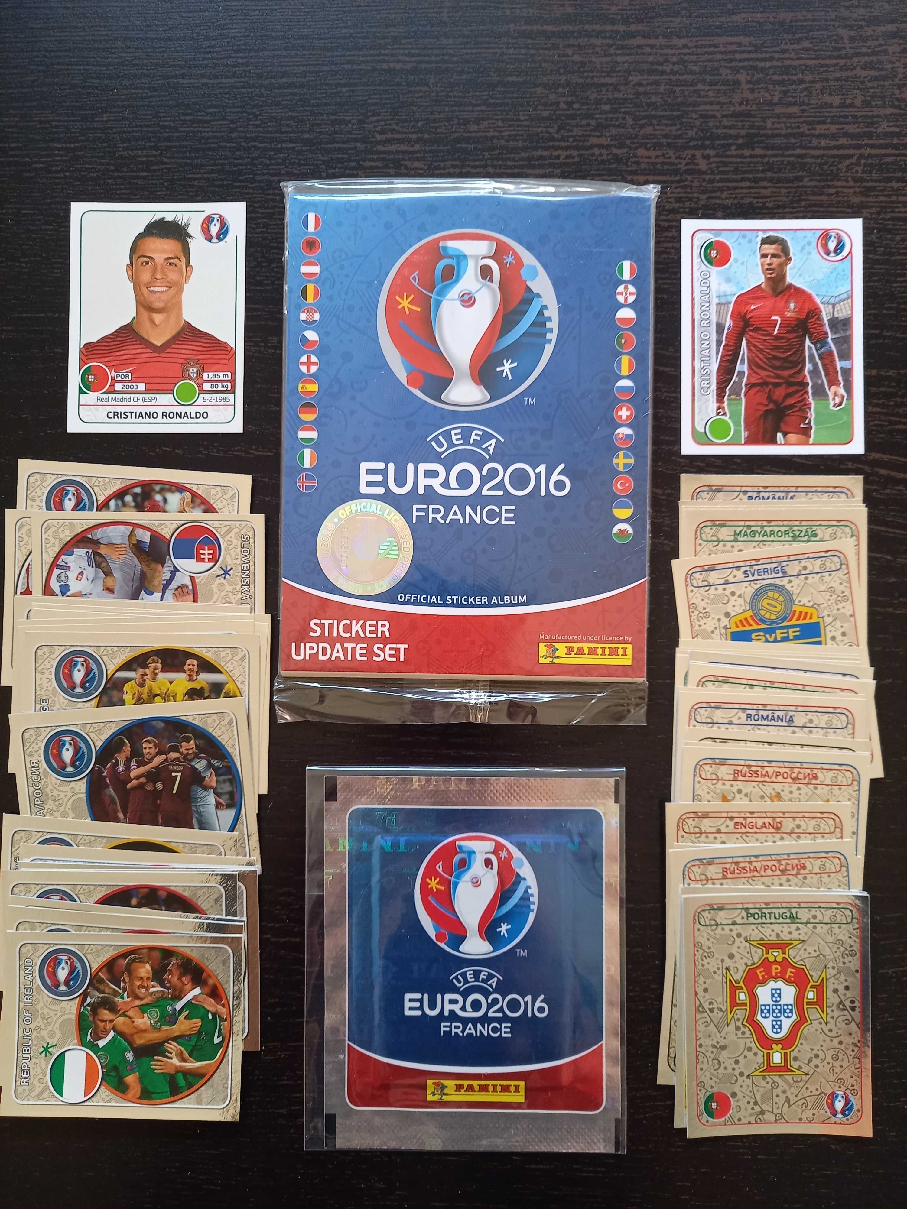 Cromos de futebol UEFA Euro France 2016 da Panini