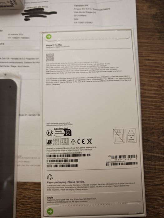 iPhone 17 Pro Max 6.9" 256GB Deep Blue  Selado Com Garantia  Aceito R