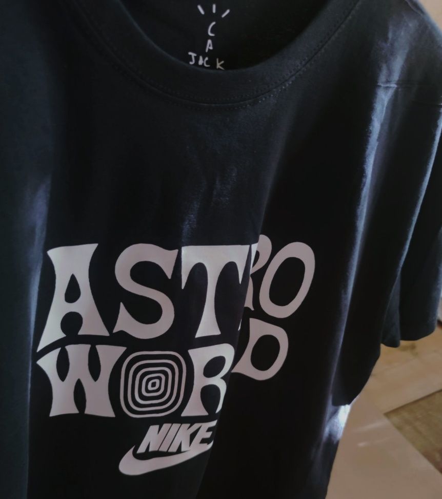 Чорна футболка Cactus Jack х Nike Astro World футболки Кактус Джек На
