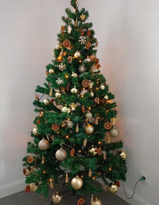 3w1 Duża Choinka Sztuczna Jak Żywa 180 CM Stojak Sosna Święta Mocna