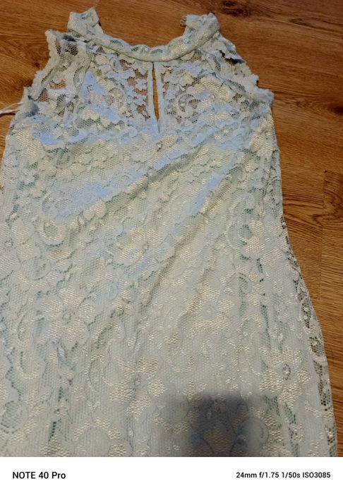 sukienka błękit koronkowa damska  16