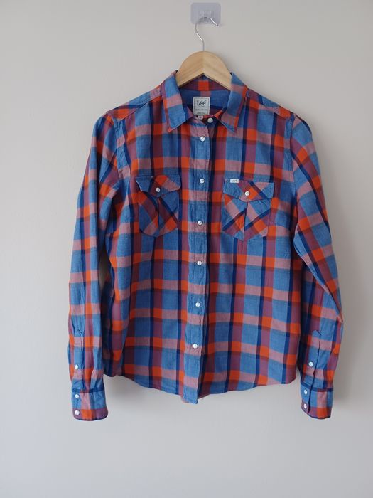 Koszula damska w kratkę LEE rozm M 100%cotton  casual
