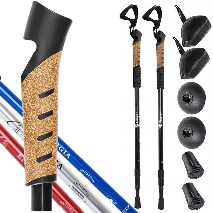 Sportown kije nordic walking regulowane 63-135cm składane