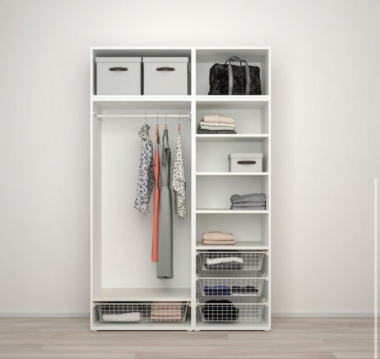 Roupeiro IKEA 6 portas branco com espelhos