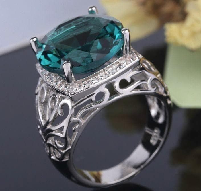 Кольцо серебро Sea Eye 18"