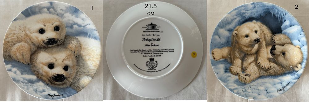 Колекція вінтажних тарілок Краса полярної дикої природи.