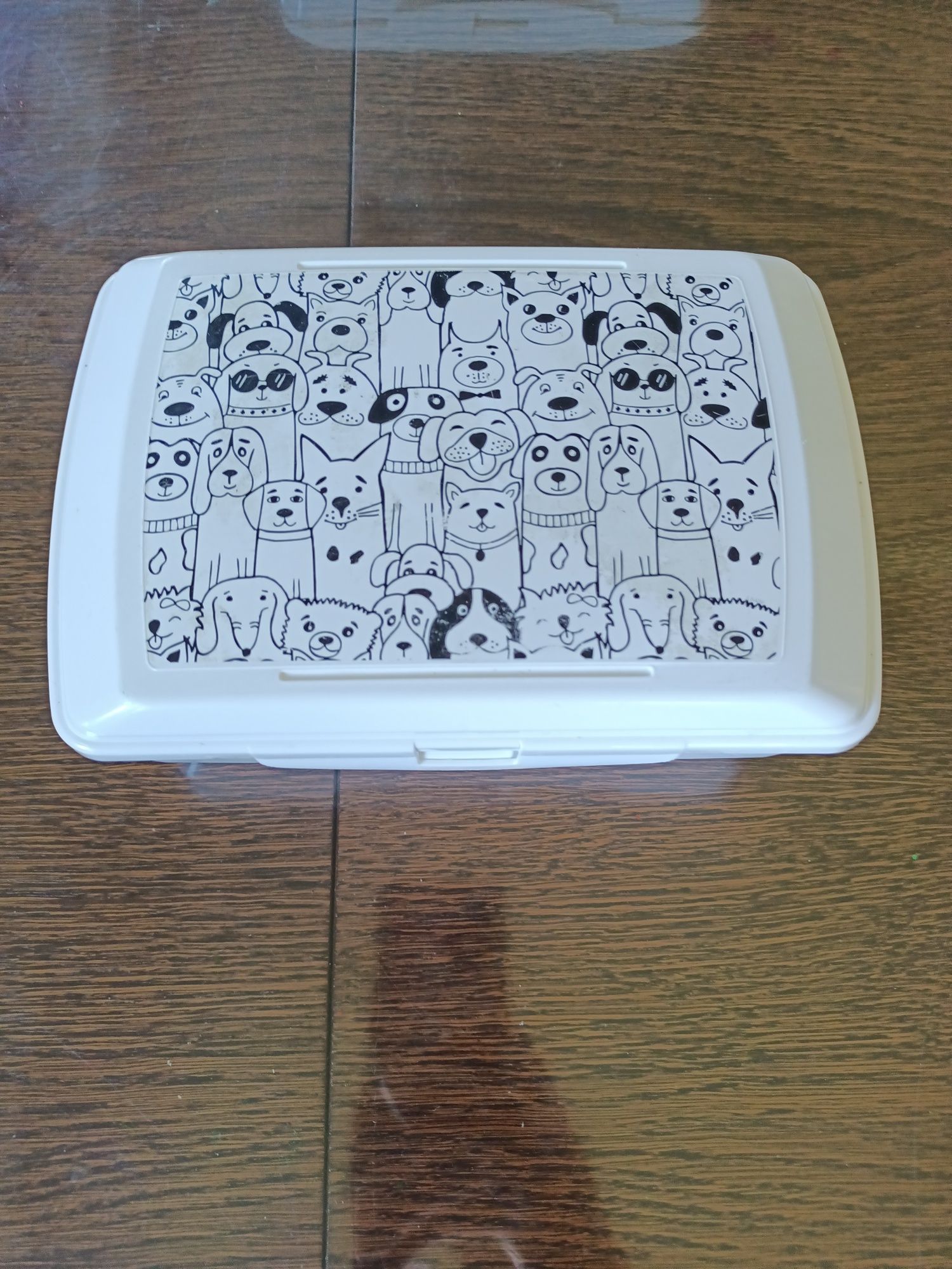 Pojemnik na żywność, lunch box śniadaniowka czarny pies