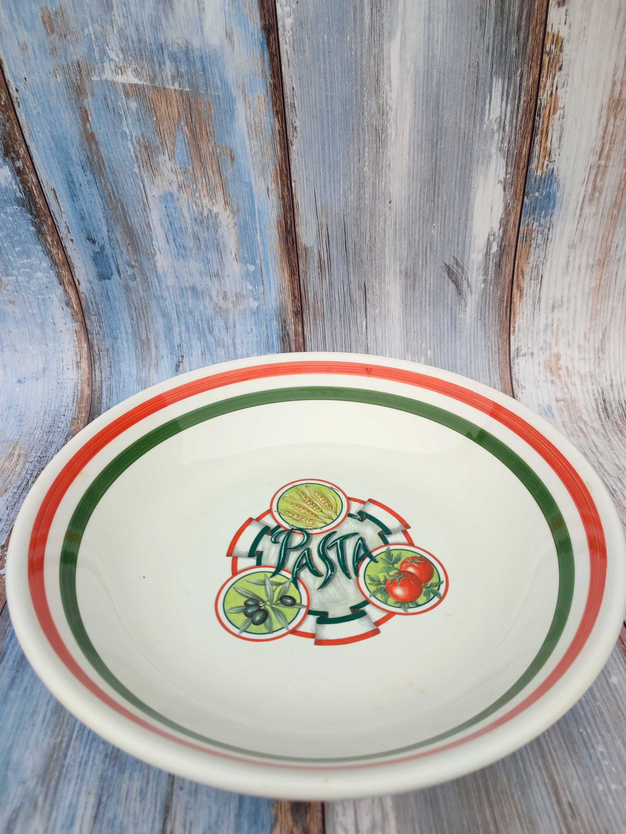 Duża Ceramiczna włoska misa - na makaron - Vintage